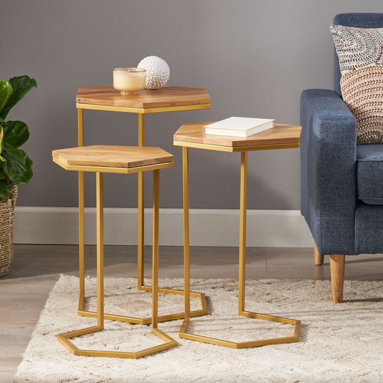 Everly Quinn Solid Wood C Table Nesting Tables & Reviews Wayfair
